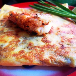 โรตีผัดไทย กุ้งสด