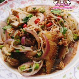 ยำขนมจีน ยำหอยนางรมทรงเครื่อง บางปะแก้ว