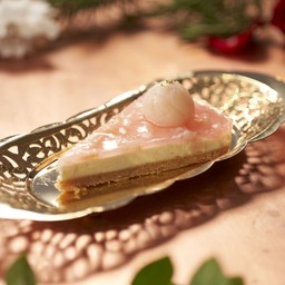 ชีสเค้กลิ้นจี่กุหลาบ