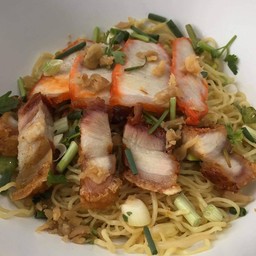 บะหมี่หมูแดง-หมูกรอบ