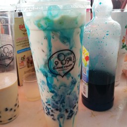 นมสดบลูฮาวายแก้วยีราฟ22ออนส์