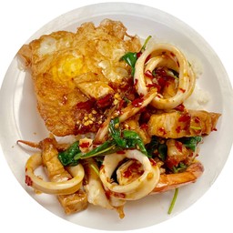 ข้าวหน้ากะเพราทะเล