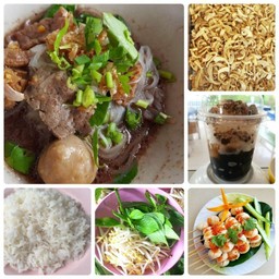 !!ชุดเซ็ตเกาเหลา + ข้าวเปล่า + กากหมูเจียว + เฉาก๊วยโบราณ +ลูกชิ้นหมูปิ้ง 3 ไม้