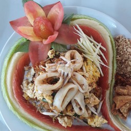 เกาเหลาผัดไทยปลาหมึก