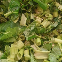 ผักบุ้งลวก