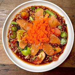 นัวเหลาแซลมอลไข่กุ้งท่วม