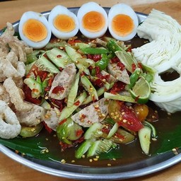 ส้มตำแตงปลาร้าหมูยอ