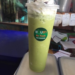 ชาเขียวปั่น+วิป