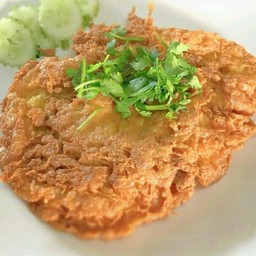 ไข่เจียวหมูสับราดข้าว