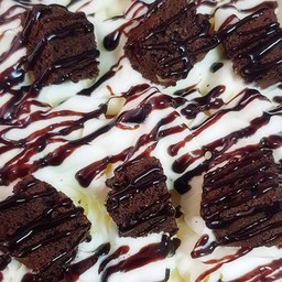 ปังปิ้งวิปบราวนี่+ราดช็อค