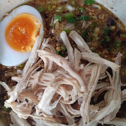 ก๋วยเตี๋ยวไก่ฉีกบะหมี่เหลือง+ต้มยำ
