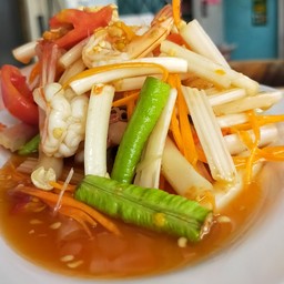 ตำไหลบัวกุ้งลวก (ไทย)