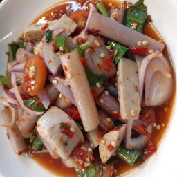 ยำไหลบัวหมูยอ