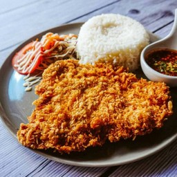 ข้าวหน้าหมู ชุบแป้งทอด [จัดส่ง]