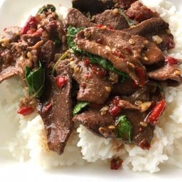 ข้าวกะเพราตับ