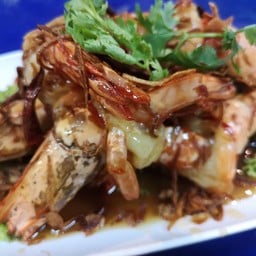 กุ้งราดซอสมะขาม