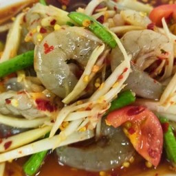 ตำกุ้งสด