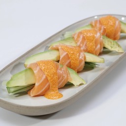 Salmon Avocado Mentaiko Sauce