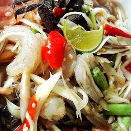 ตำปูปลาร้ากุ้งสด