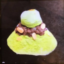 บิงซูชาเขียวถั่วแดง.