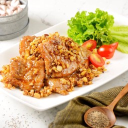 เนื้อทอดกระเทียม (สูตรเกาหลี)