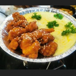 ไก่เกาหลีจุ่มชีสฟอย