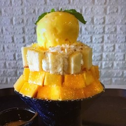 บิงซูมะม่วงชีสเค้ก.