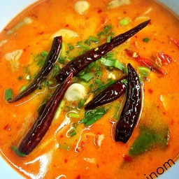 ต้มยำกุ้ง+ปลาหมึกน้ำข้น