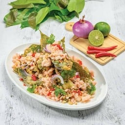 ยำใบเหรียงทอดกรอบ