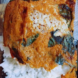 ข้าวราดห่อหมกทะเลหน้าปู