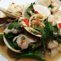 หอยตลับผัดพริกสดโหระพา