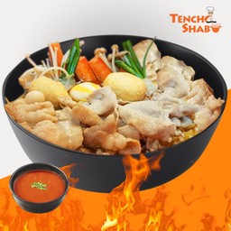 ชาบูหมูพร้อมทาน (ไม่สามารถเปลี่ยนวัตถุดิบ)