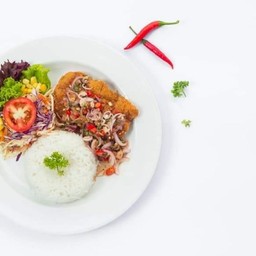 ข้าวไก่ทอดสมุนไพร