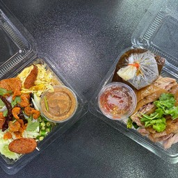 ข้าวคลุกกะปิพิเศษ+ข้าวขาหมูธรรมดา