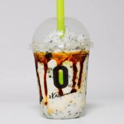 นมคาราเมลกล้วยไข่มุกปั่น