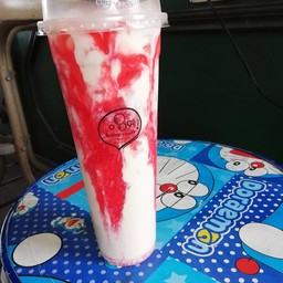 นมสดสตอเบอรี่แก้วยีราฟ22ออนส์