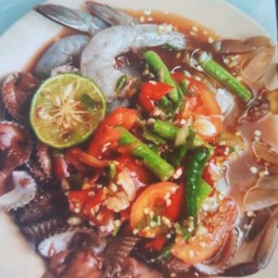 ส้มตำแตงปูม้า+หอยแครง