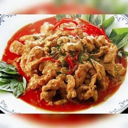 ผัดพะแนง (ราดข้าว) ต้องกดเลือกเนื้อสัตว์