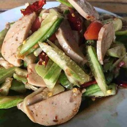 ตำแตงปูปลาร้าหมูยอ