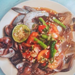 ส้มตำแตงปูม้า+กุ้ง