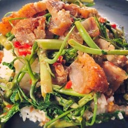 ผัดกะเฉด (กับข้าว)ต้องกดเลือกเนื้อสัตว์