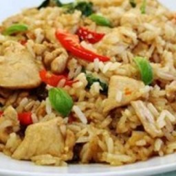 กะเพราไก่คลุกข้าว