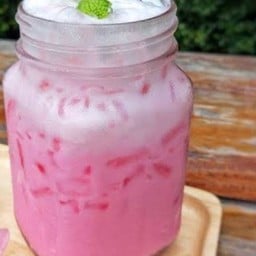 นมชมพู  นมเย็น