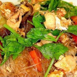 ผัดวุ้นเส้นหมู (กับข้าว)