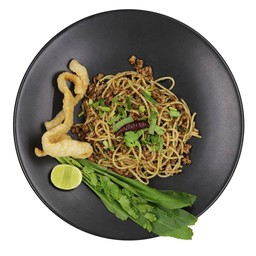สปาเก็ตตี้ ลาบหมูคั่ว