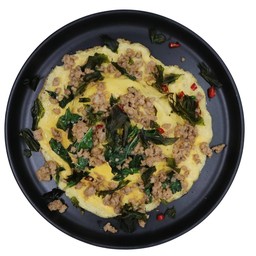 ข้าวไข่ข้นกระเพราหมูสับ