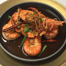 กุ้งราดซอสมะขาม