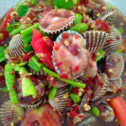 ตำเกาเหลาหอยแครงปูปลาร้า