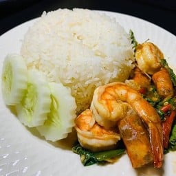 ข้าวกระเพากุ้ง