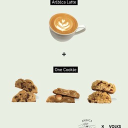 Hot Latte and Cookie